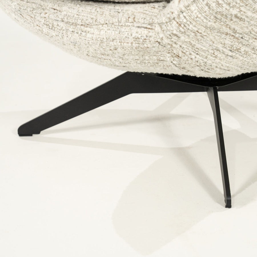 Fauteuil Ryan – stof & metaal beige zora