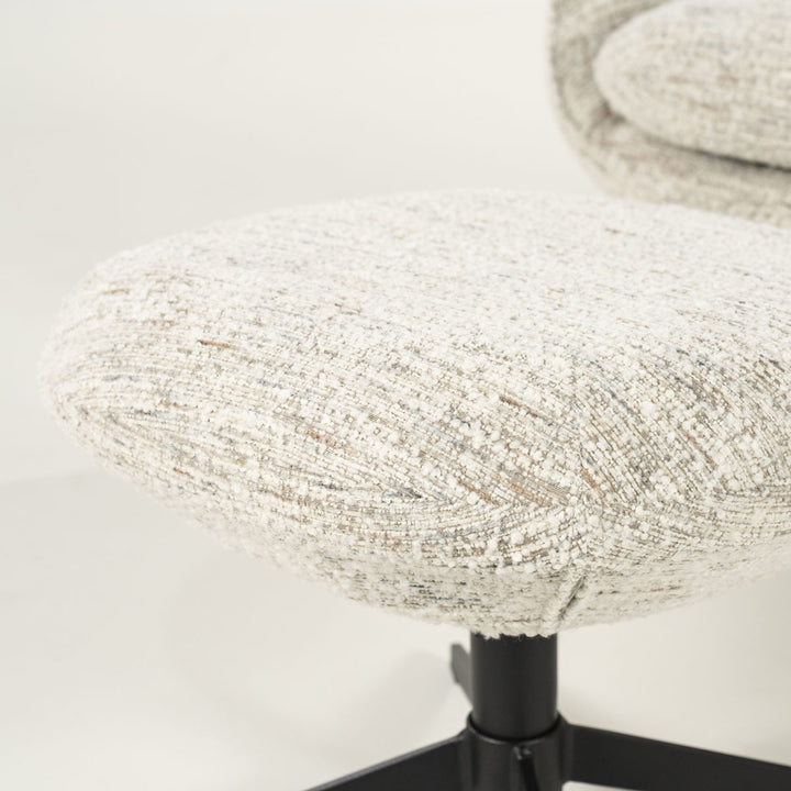 Fauteuil Ryan – stof & metaal beige zora