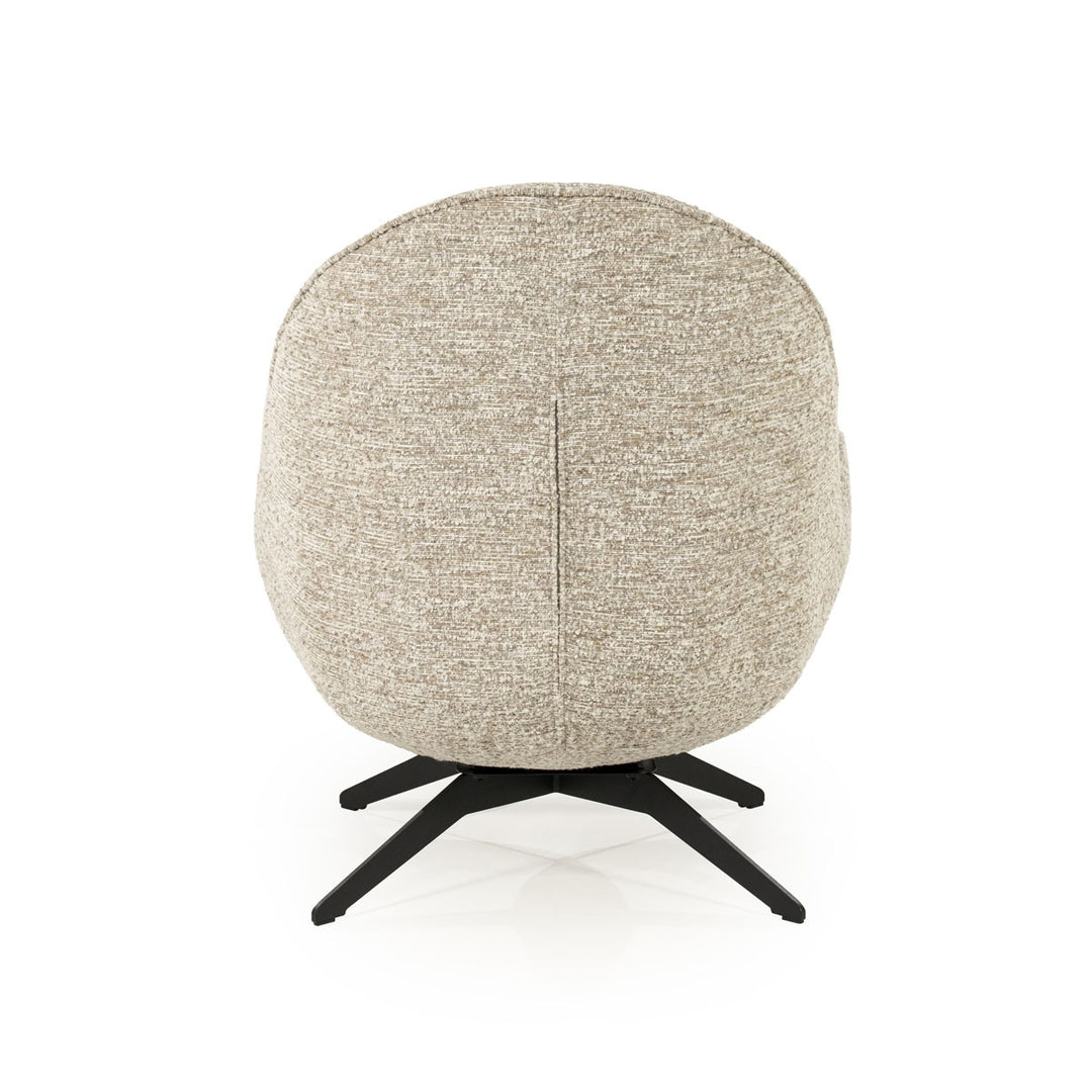 Fauteuil Ryan – stof & metaal taupe zora