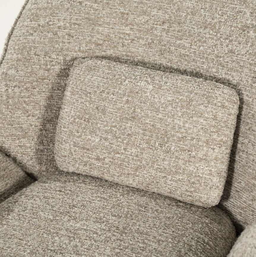 Fauteuil Ryan – stof & metaal taupe zora