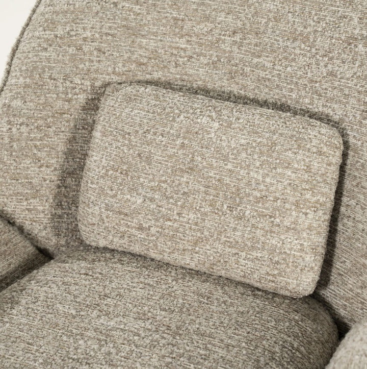 Fauteuil Ryan – stof & metaal taupe zora