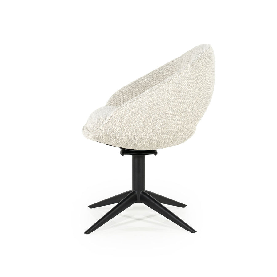 Stoel Nol – stof & metaal beige tova