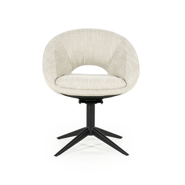 Stoel Nol – stof & metaal beige tova