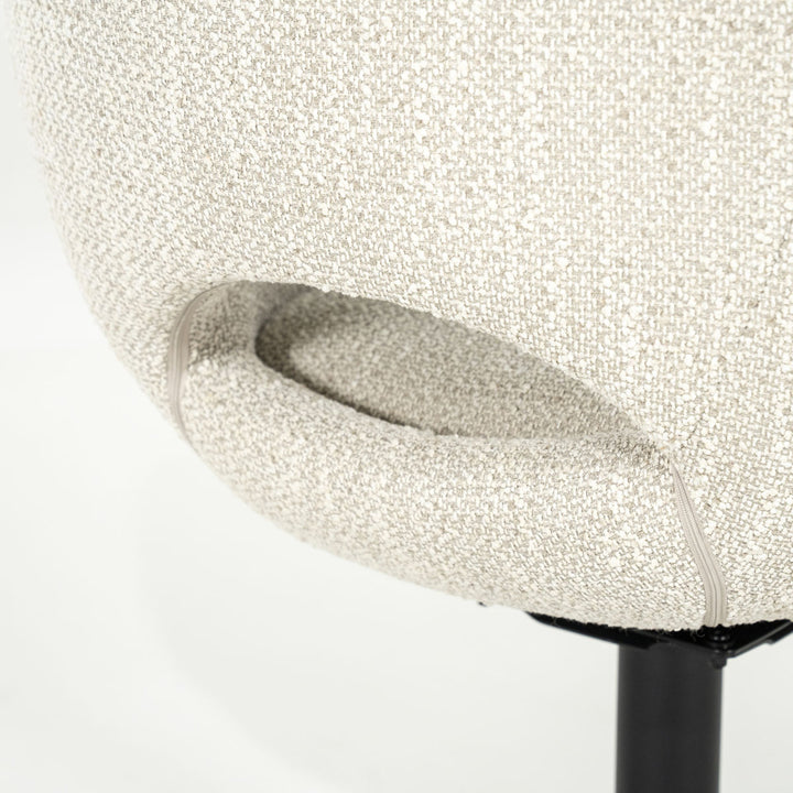 Stoel Nol – stof & metaal beige tova