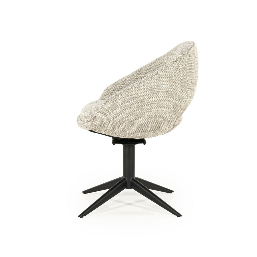Stoel Nol – stof & metaal taupe tova