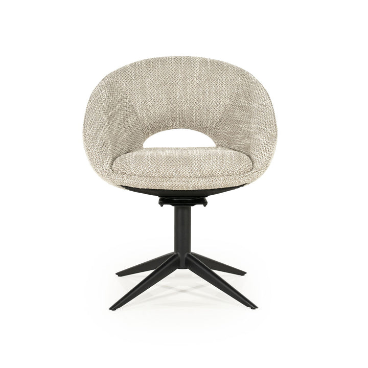 Stoel Nol – stof & metaal taupe tova