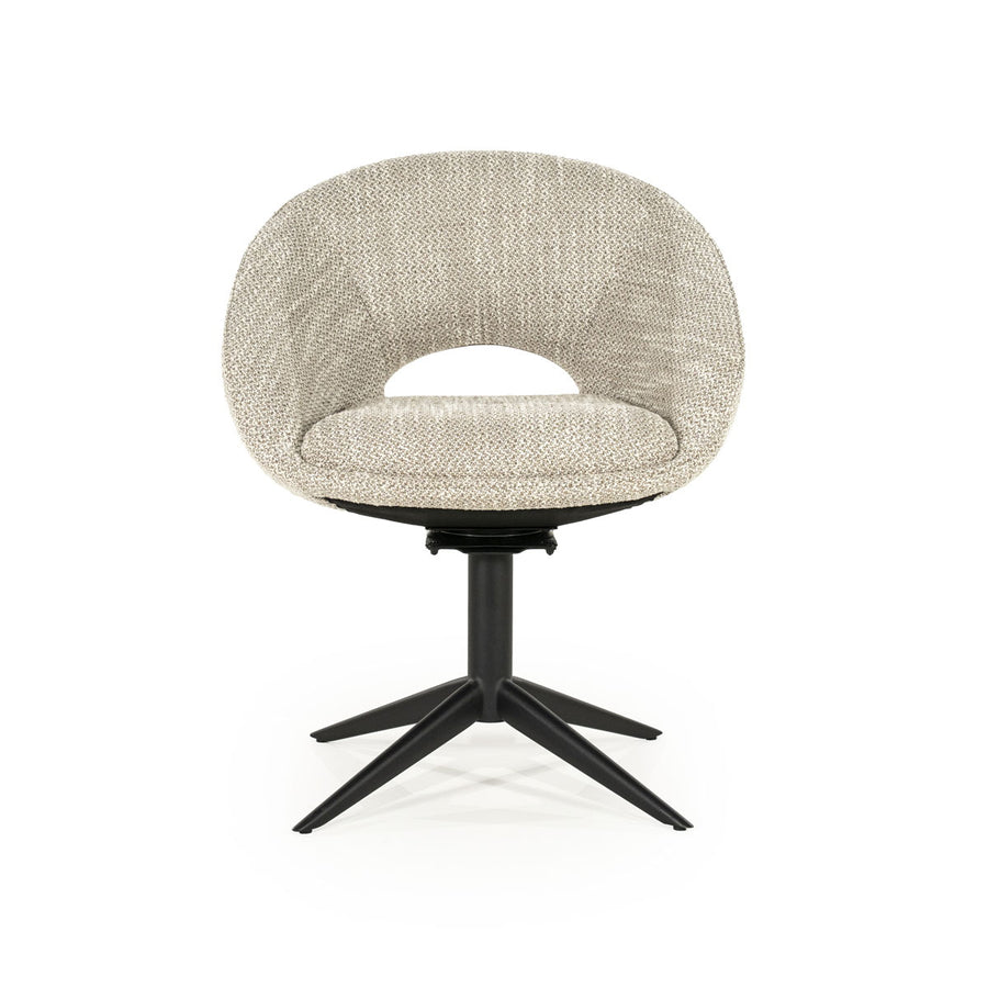 Stoel Nol – stof & metaal taupe tova