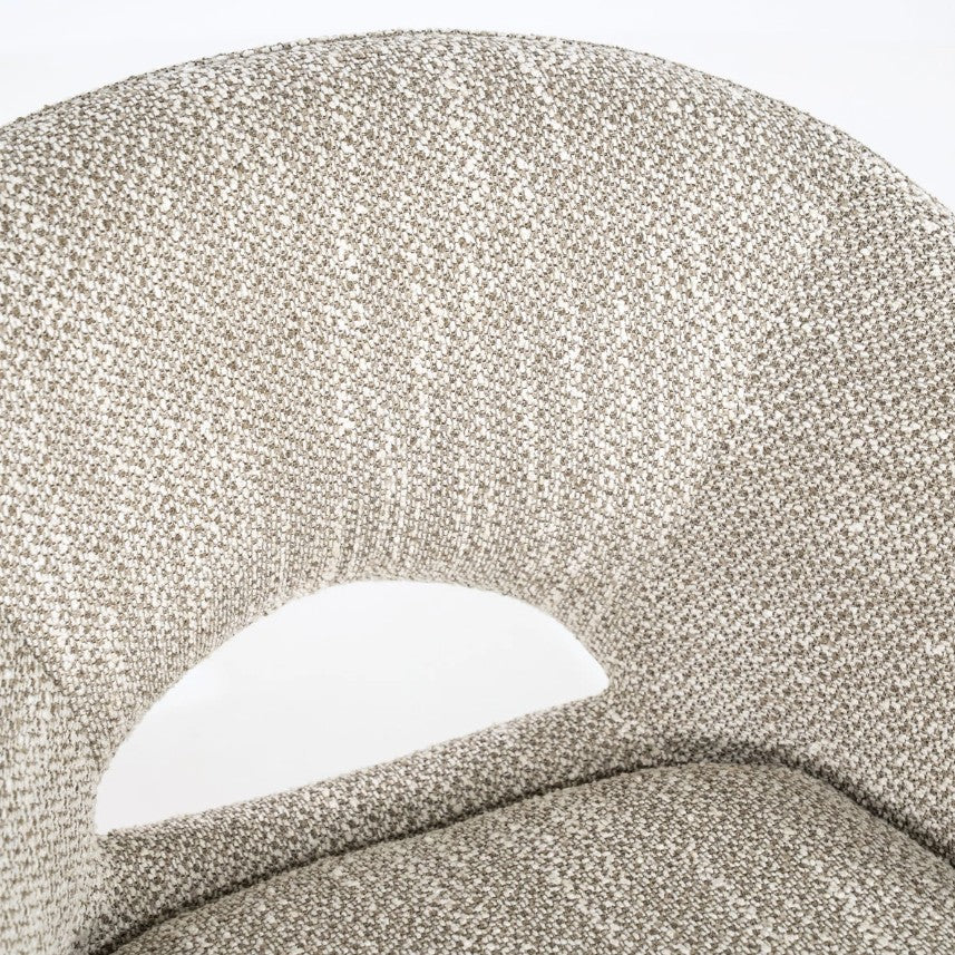 Stoel Nol – stof & metaal taupe tova