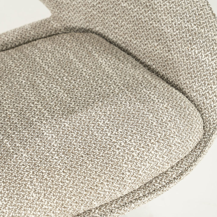 Stoel Nol – stof & metaal taupe tova