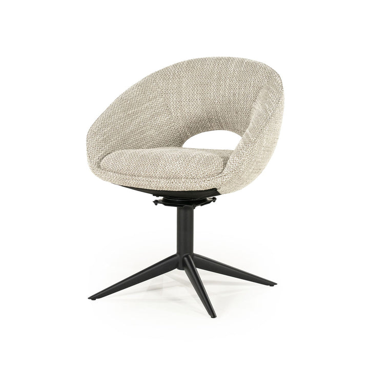 Stoel Nol – stof & metaal taupe tova