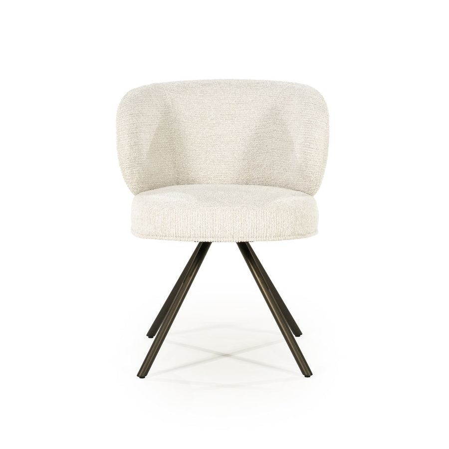 Stoel Jayson – stof & metaal beige blythe