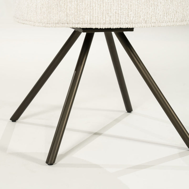 Stoel Jayson – stof & metaal beige blythe