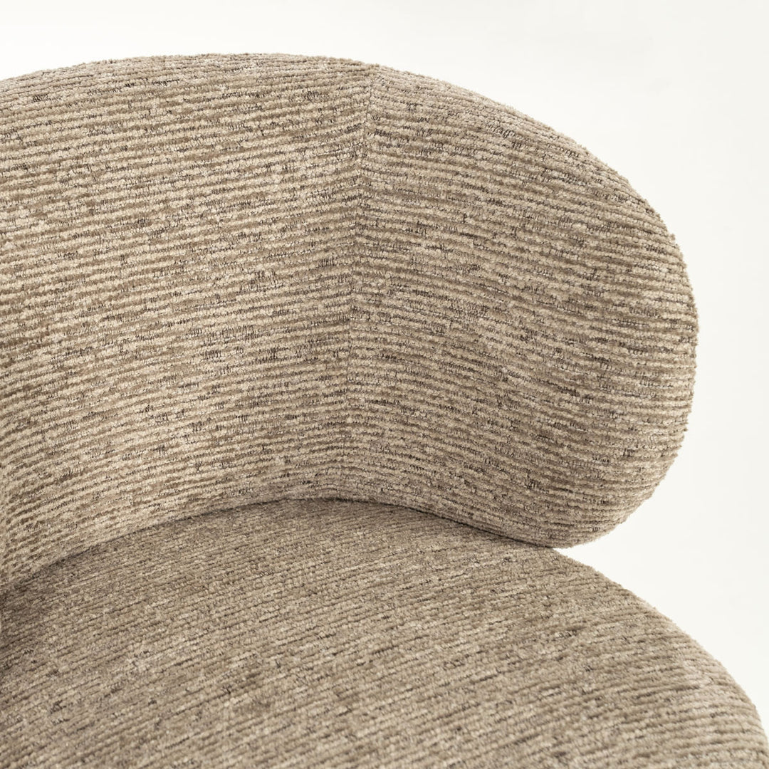 Stoel Jayson – stof & metaal taupe blythe