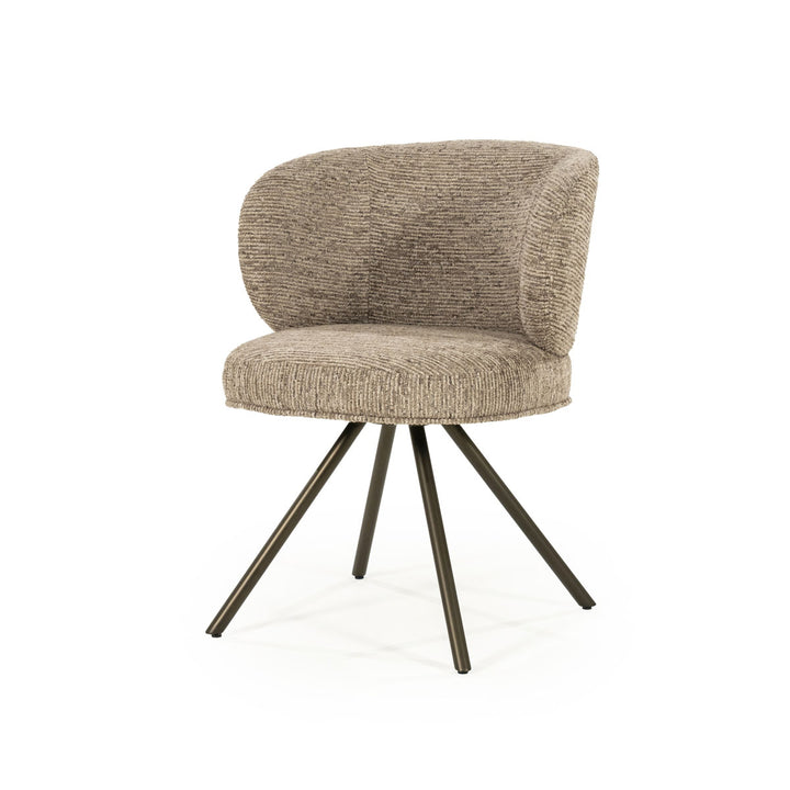 Stoel Jayson – stof & metaal bruin blythe