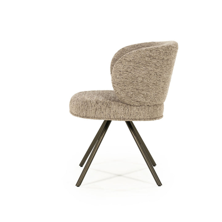 Stoel Jayson – stof & metaal bruin blythe