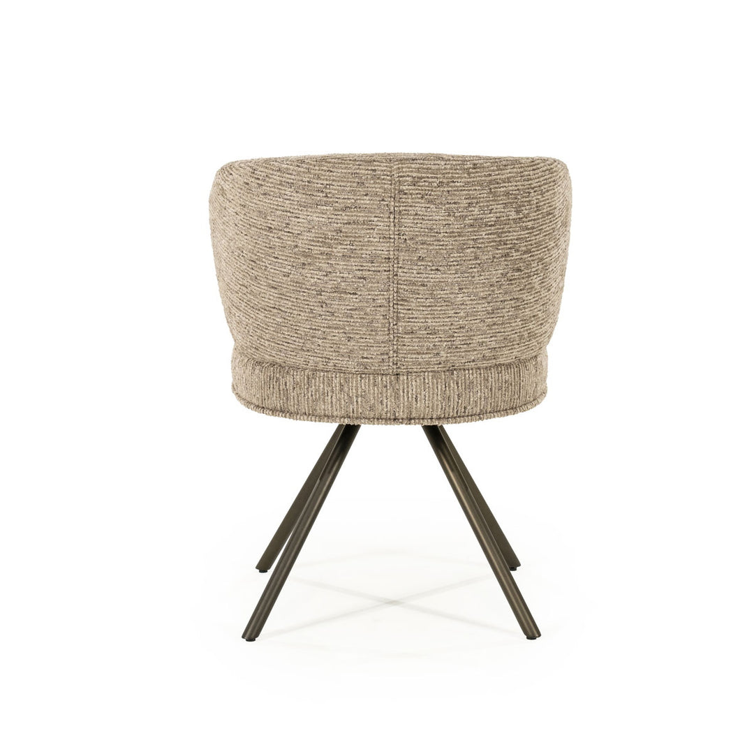Stoel Jayson – stof & metaal bruin blythe