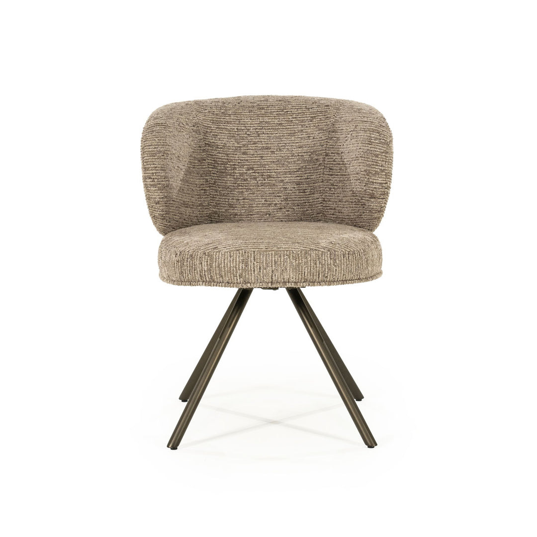 Stoel Jayson – stof & metaal bruin blythe
