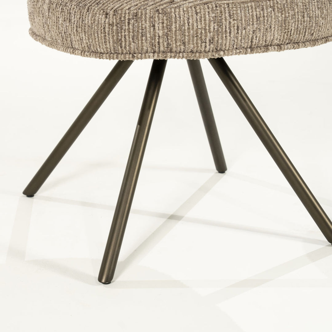 Stoel Jayson – stof & metaal bruin blythe
