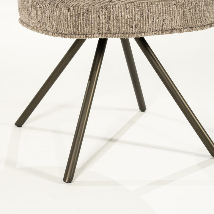 Stoel Jayson – stof & metaal bruin blythe