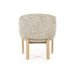 Stoel Micha – stof & hout taupe nori