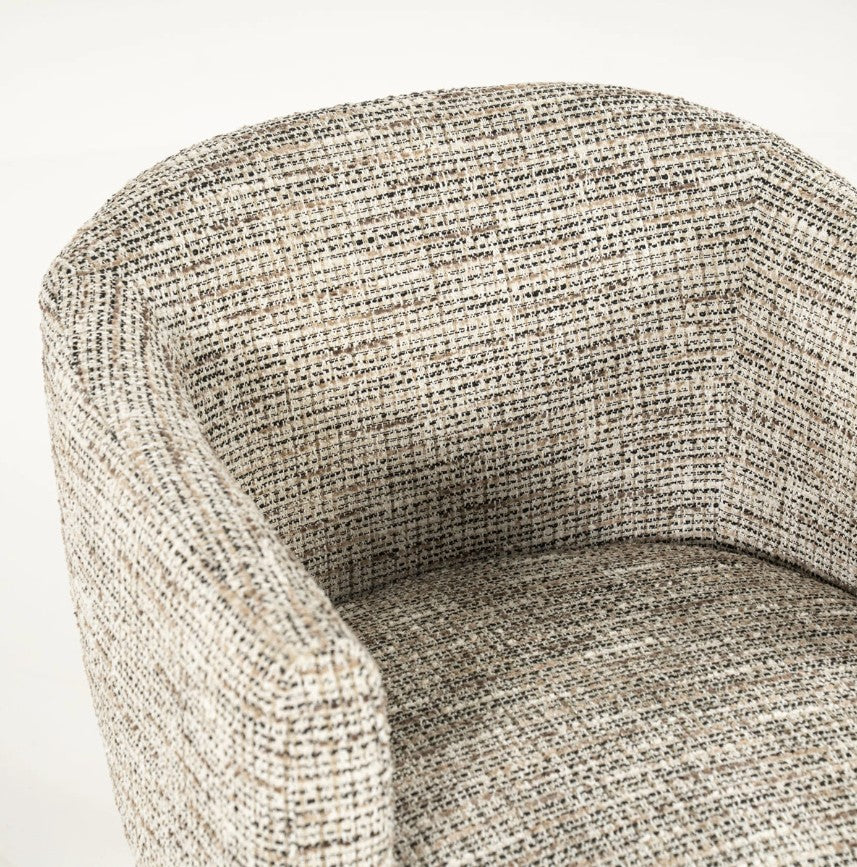 Stoel Micha – stof & hout taupe nori