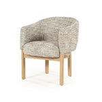Stoel Micha – stof & hout taupe nori