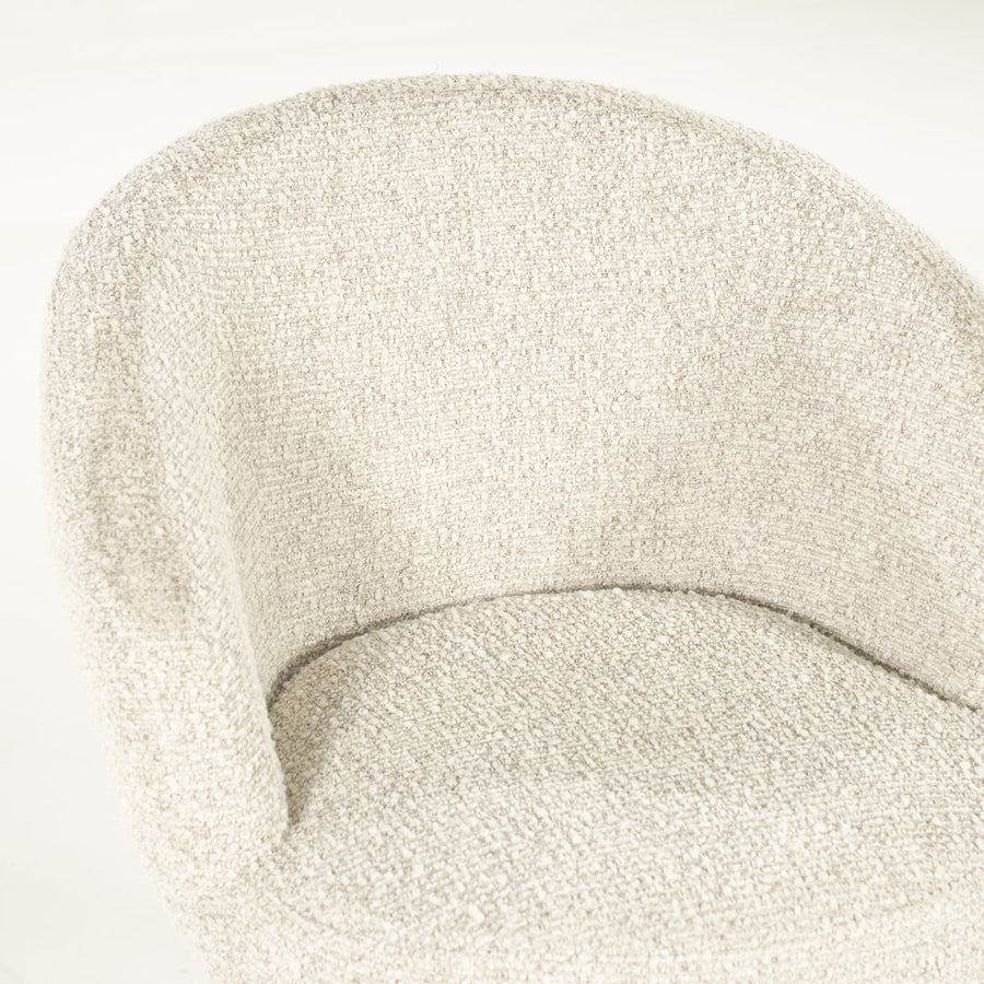 Stoel Livia –  stof & hout beige hush