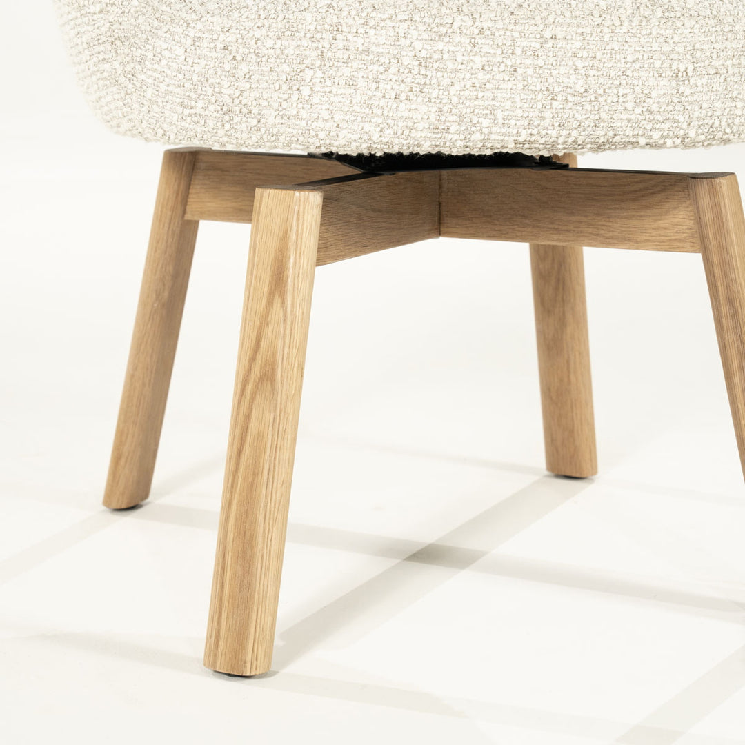 Stoel Livia –  stof & hout beige hush