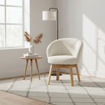 Stoel Livia –  stof & hout beige hush