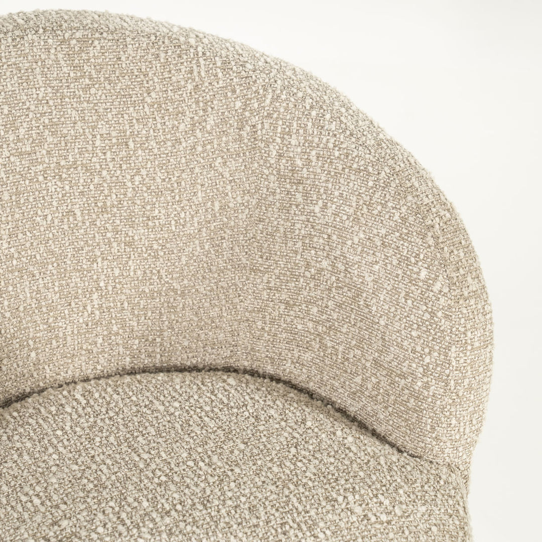 Stoel Livia – stof & hout taupe hush