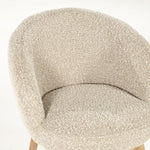 Stoel Livia – stof & hout taupe hush