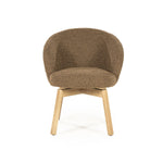 Stoel Livia – stof & hout bruin hush