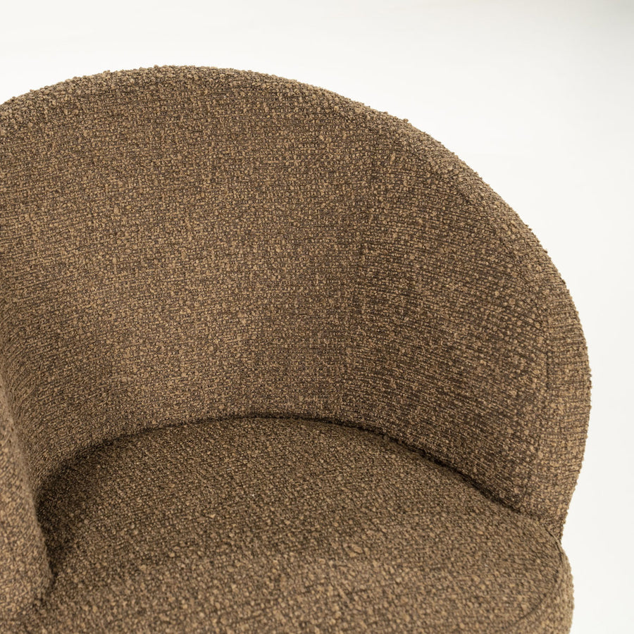Stoel Livia – stof & hout bruin hush