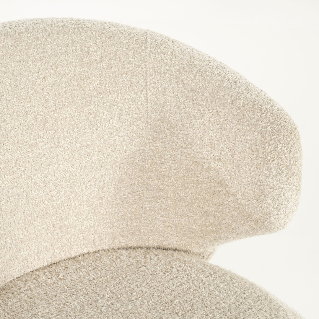 Stoel Mateo – stof & metaal beige niata