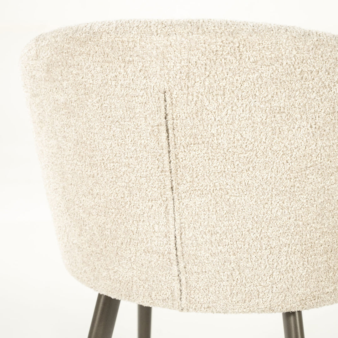 Stoel Mateo – stof & metaal beige niata