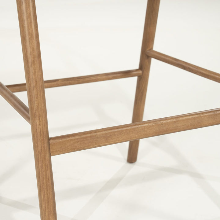 Barkruk Rayven – essenhout & stof lichtbruin