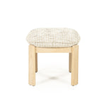 Kruk Lottie – stof & hout beige nori