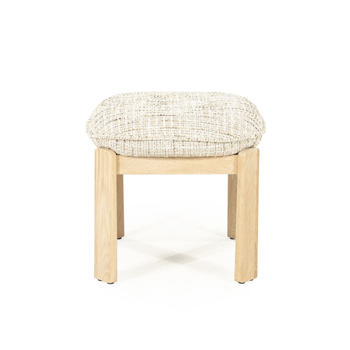 Kruk Lottie – stof & hout beige nori