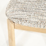 Kruk Lottie – stof & hout taupe nori