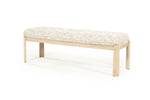 Bankje Lottie – stof & hout beige nori