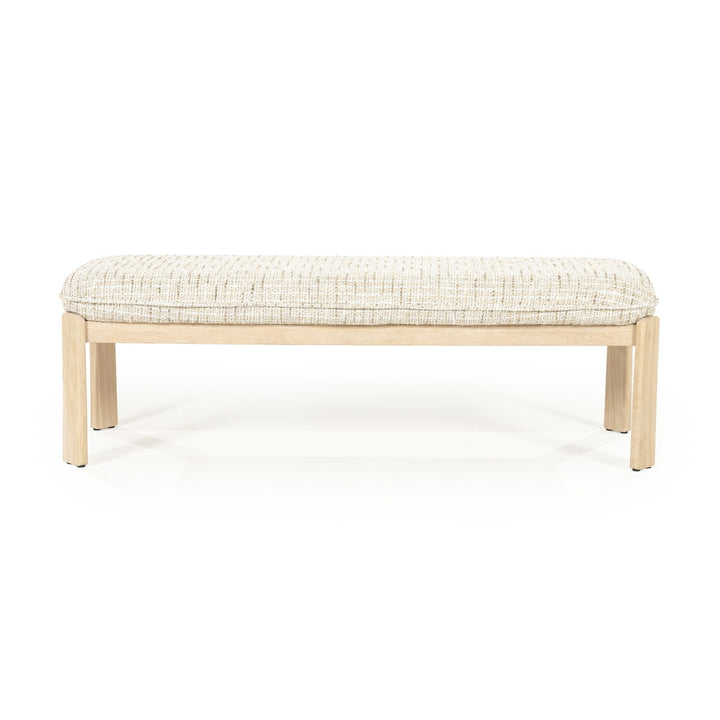 Bankje Lottie – stof & hout beige nori