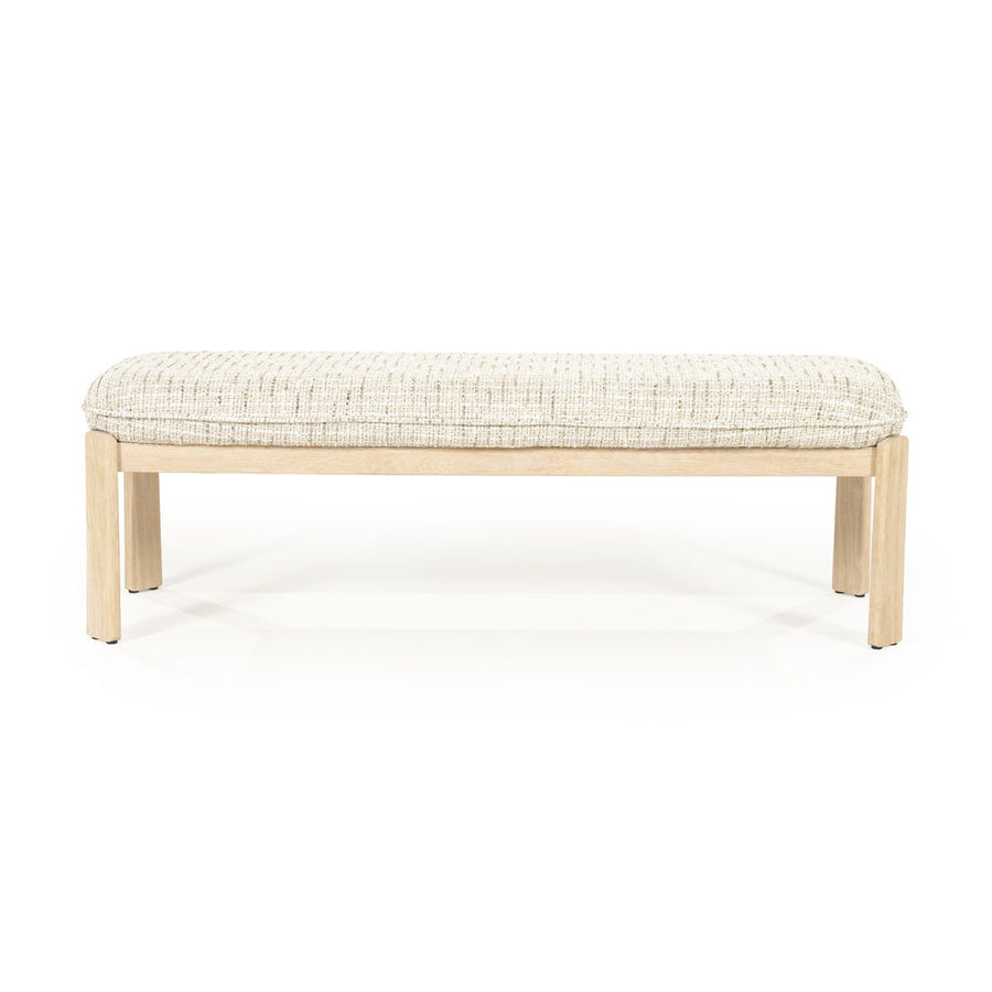 Bankje Lottie – stof & hout beige nori