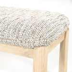 Bankje Lottie – stof & hout taupe nori