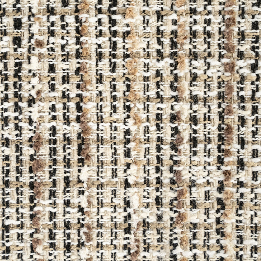 Bankje Lottie – stof & hout taupe nori