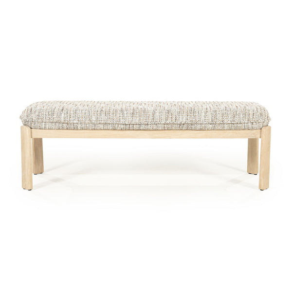 Bankje Lottie – stof & hout taupe nori