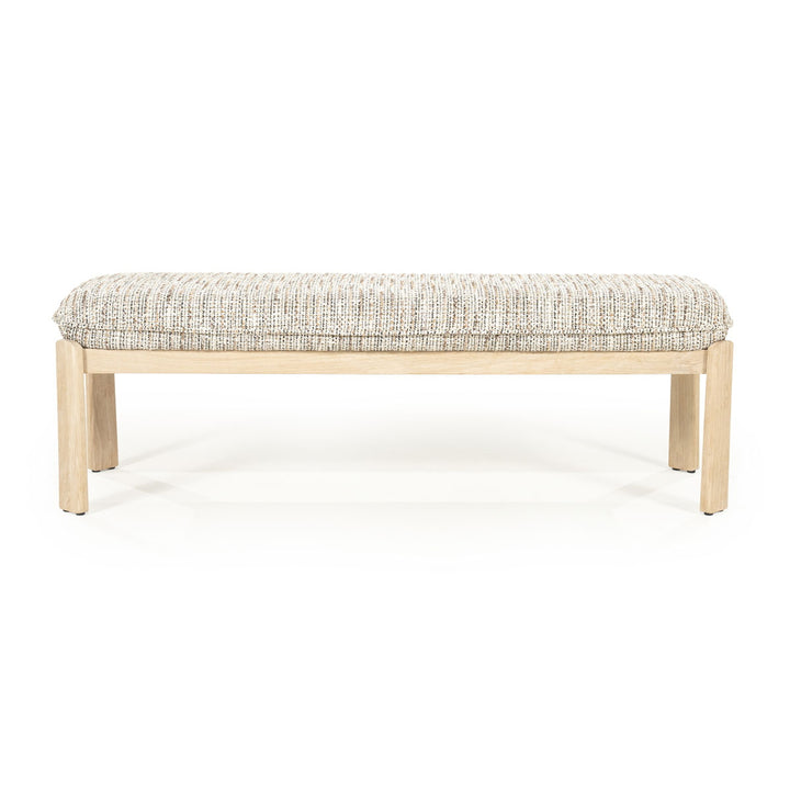 Bankje Lottie – stof & hout taupe nori