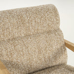 Fauteuil Olek – stof & hout taupe bay