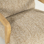 Fauteuil Olek – stof & hout taupe bay