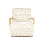 Fauteuil Olek – stof & hout beige libre