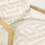 Fauteuil Olek – stof & hout beige libre